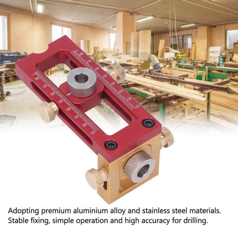 Drill Hole Guide Jig, 6Pcs Cross Flat Hole Puncher Drilling