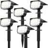 Solar Spot Lights Outdoor, [57 LED/6 Pack] Solar Lights Outdoor
