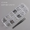 Kinretixia Goth Nail Charms, 3D Triangle and Spike Gothic Punk