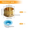 Lyeteung 2 pieces G3/4 brass cap, male thread, brass pipe