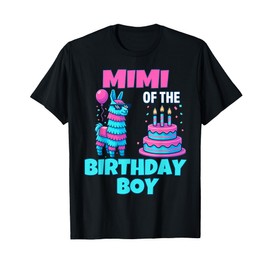 Mimi Birthday Boy Llama Pinata Party family mathing women T-Shirt