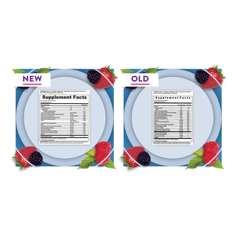 Vitafusion Gomitas Multivitamínicas Para Hombre 220 Gomitas Frutos Rojos