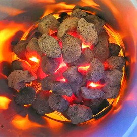 1.2"-2" Large Black Lava Rocks for Fire Pit Rocks for Propane, Lava Rocks for Gas Fireplace Rocks, Volcanic Rocks, Lava Rocks for Plants, Fire Glass for Propane Fire Pit, Indoor/Outdoor Fireplace 5Lbs