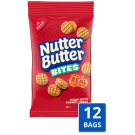 Nutter Butter Bites Peanut Butter Sandwich Cookies, 12 - 3 oz Bags