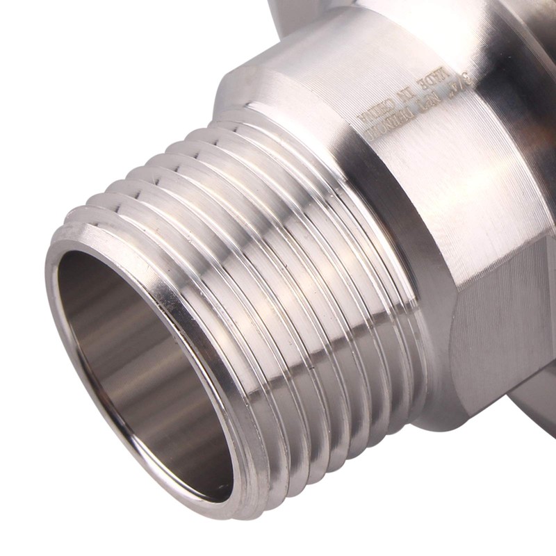 DERNORD 2 Inch Sanitary Tri Clamp to 3/4" Male Tri