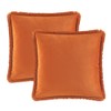 JUSPURBET Rust Velvet Throw Pillow Covers 24x24 Inch Set of