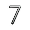 Ultion Sweet Chrome Door Numbers '7' - 3.5inch height -