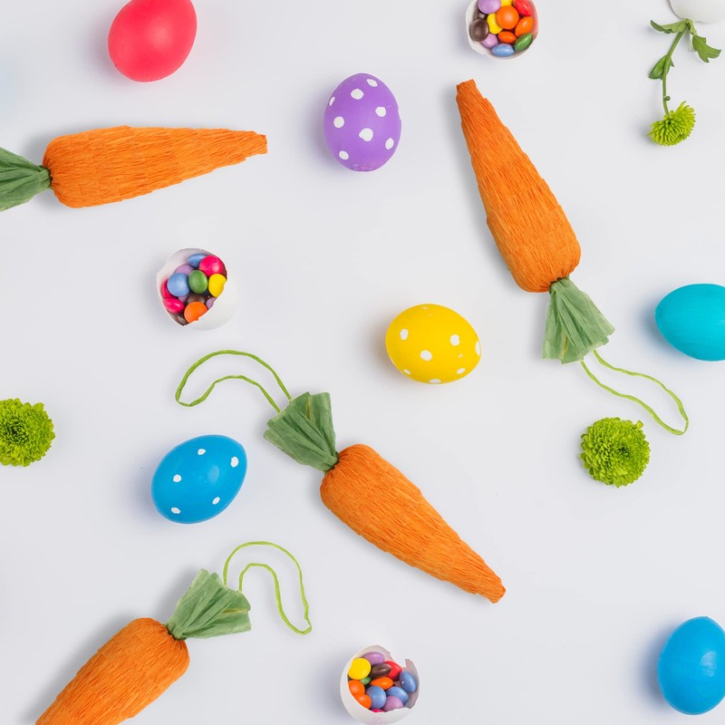 8 x Easter Carrots (8cm) Orange Mini Carrots Hanging Pendant