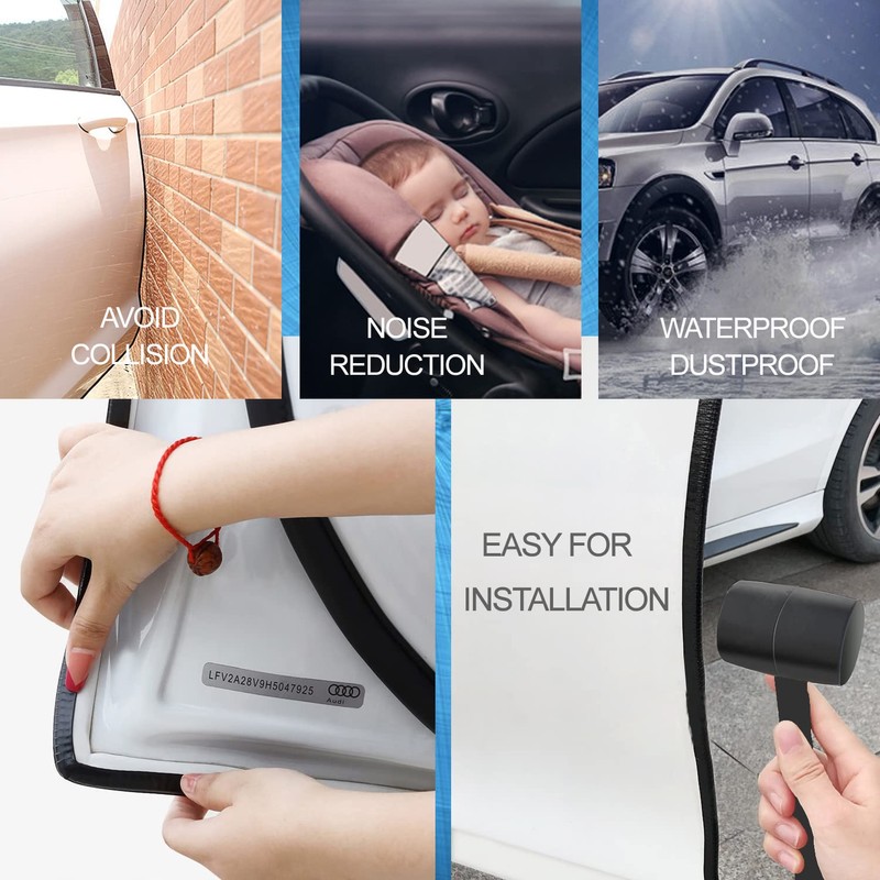 Car Door Edge Guards Black, 32.8Ft(10M) Car Door Edge Protector