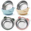 Bakpoco Stainless Steel Baby Bowls with Suction, 2-in-1 SUS304 Toddlers