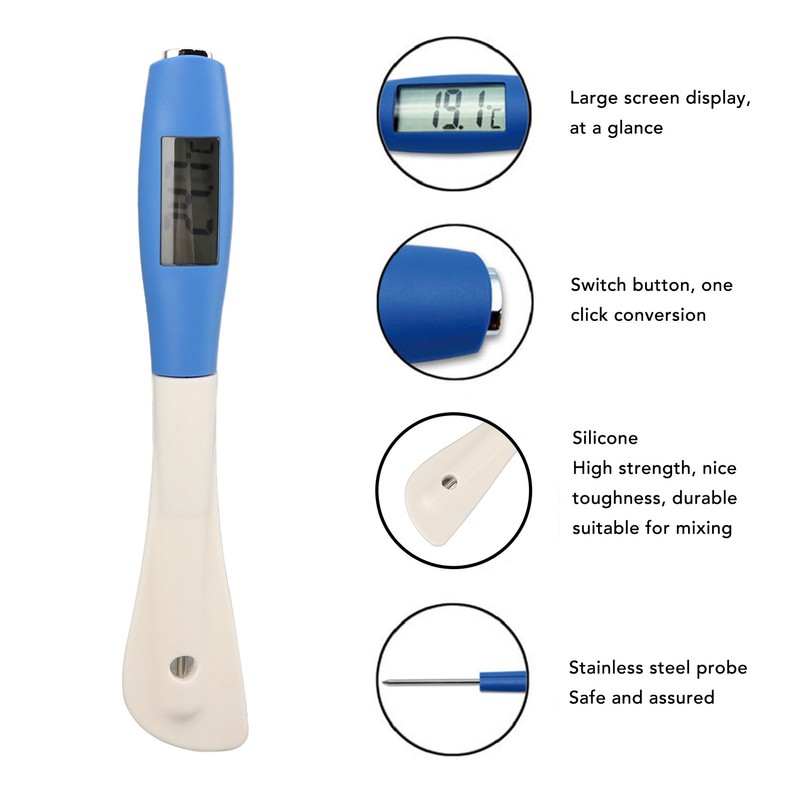 Candy Spatula Thermometer Integrated Accurate 160mAh Silicone Digital Cooking Thermometer