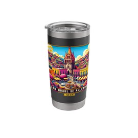San Miguel De Allende Mexico Family Vacation Trip Retro City Stainless Steel Insulated Tumbler