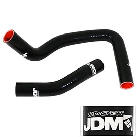 AJP Distributors Upgrade JDM Sport High Temperature 3-Ply Nylon Silicone Radiator Coolant Hose Pipe Kit Black Compatible/Replacement For Corolla AE86 AE85 Trueno 1.6L 4A-GE 1983 1984 1985 1986 1987