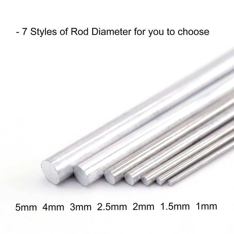 VictorsHome - Varillas de aluminio redondas de 2 mm x
