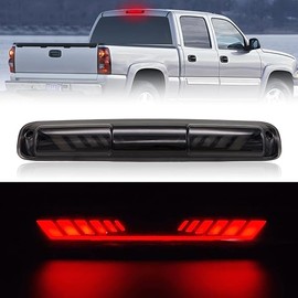 Third 3rd Brake Light, TIME TUNNEL Sequential LED High Mount Stop Light for 99-06 Chevy Silverado/GMC Sierra 1500 2500 3500 HD, 2007 Silverado/Sierra Classic, Rear Center Cab Tail Lamp