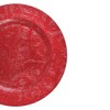 6 Embossed Decorative red Round Charger Plates Christmas Xmas Dining