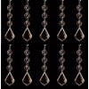 Unbranded Crystal Bead Hangers 3-Beads with Pear Shaped Pendant 4"Long