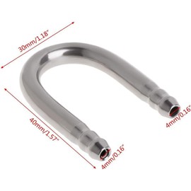 Stainless Steel Aquarium Airline Tubing Connectors U Shape Fish for Tank Air Tube Metal Pipe for 4mm I.D. Air Line Hose Aquarium Pumps and Filter Accessories