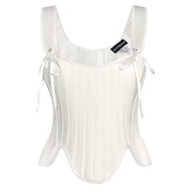 Scarlet Darkness White Corset Top Renaissance Costume Women Medieval Renaissance Corset White Size 8