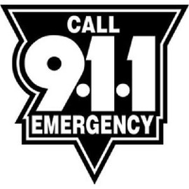 ION Graphics 2 Inch Call 911 Emergency Black Vinyl Sticker Decal Dispatcher Size: 2x2 Inches