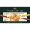 FABER-CASTELL Polychromos Colouring Pencils, Pack of 12, Metal Case, Pack