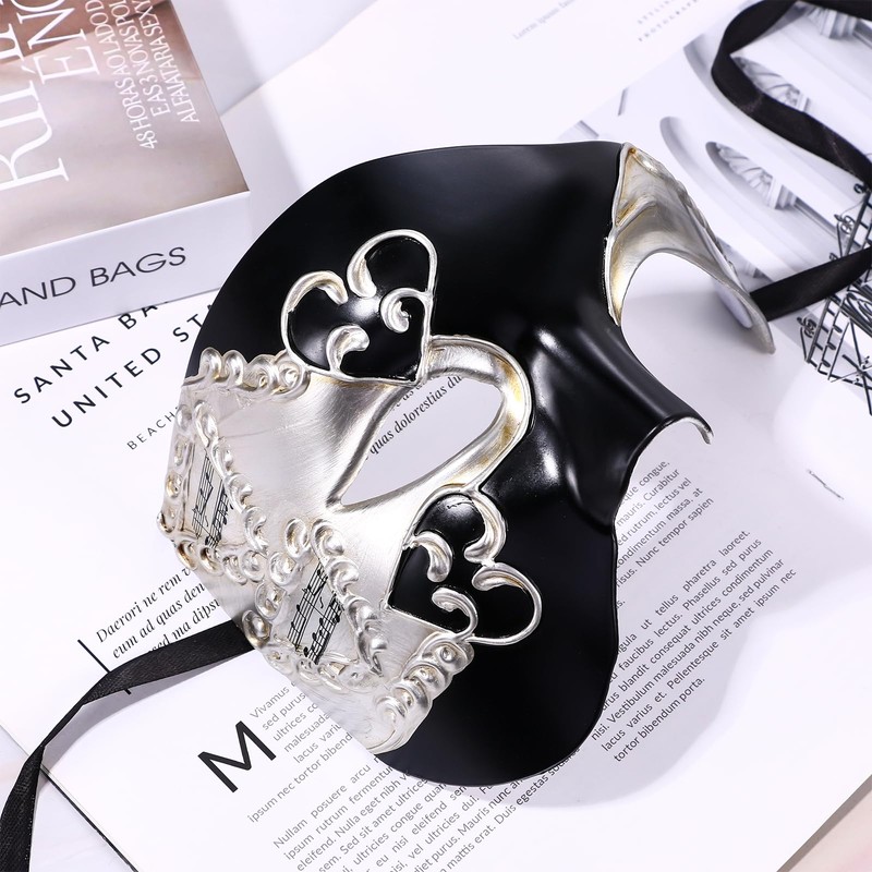 Oidea Half Face Masquerade Mask for Men: Vintage Italy Phantom