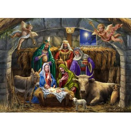 Vermont Christmas Company in The Manger Jigsaw Puzzle 1000 Piece