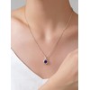 PUPILLEMON 925 Sterling Silver Sapphire Necklace,5A September Birthstone Infinity Necklace,16"+2"