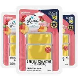 Glade Gel Air Freshener, 2 Count Refills, Juicy Peach & Berry, 0.56 oz (3 Pack)
