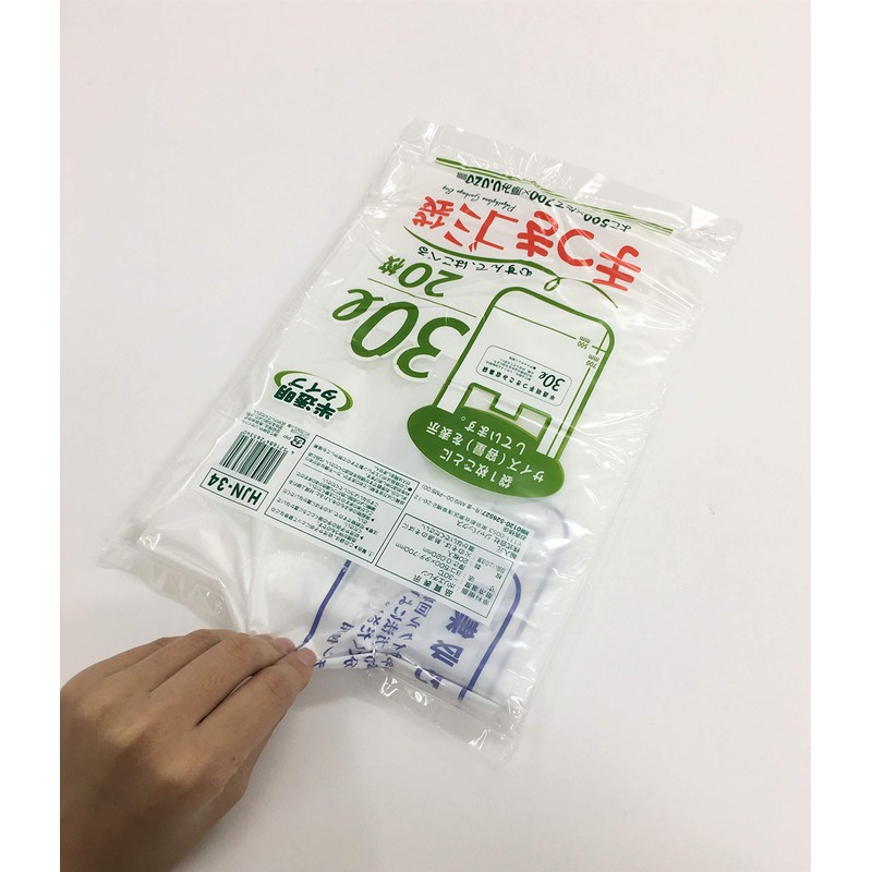Japax Trash Bags, Capacity Display, 9.8 gal (30 L), White