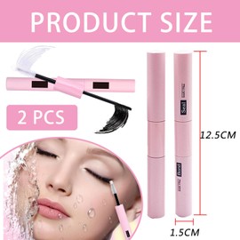 2 PCS Bond and Seal Lash Glue, Cluster Eyelash Glue with Waterproof Lashe Cluster Glue 72h Hold, for Eyelash Extensions Beginners Self Use at Home