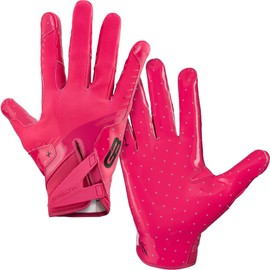 Grip Boost Youth Football Gloves Solid Stealth 6.0 Boost Plus Kids Receiver Gloves (Solid Pink, Youth Small)