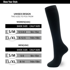 fenglaoda Compression Socks for Women Men Circulation 20-30 mmHg Cute Fun Support Socks For Nurse, Pregnancy, Travel, Flight