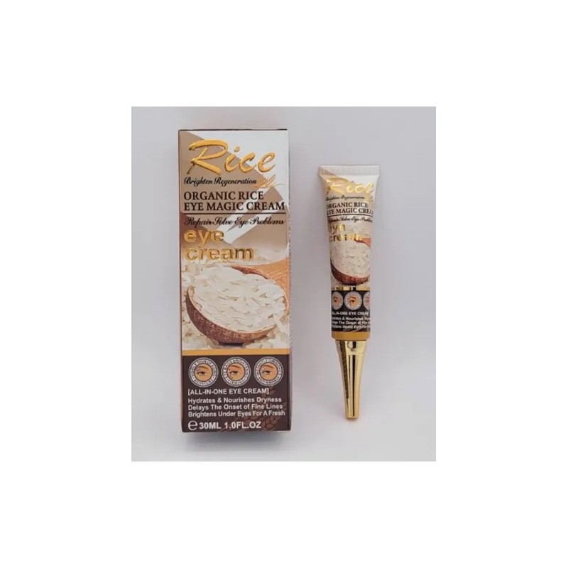 Crema Mágica De Arroz, Contorno Ojos, Nutre, Ilumina, Arruga