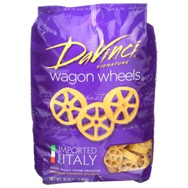 DaVinci Signature, Pasta Wagon Wheels Pasta, 16 Ounce Resealable Bags (Pack of 10)