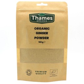 Organic Ginger Powder - No Additives or Preservatives - Raw, Vegan, GMO-Free, Certified Organic - Flavorful, Aromatic Spice for Cooking, Baking, and Tea - Thames Organic 500g