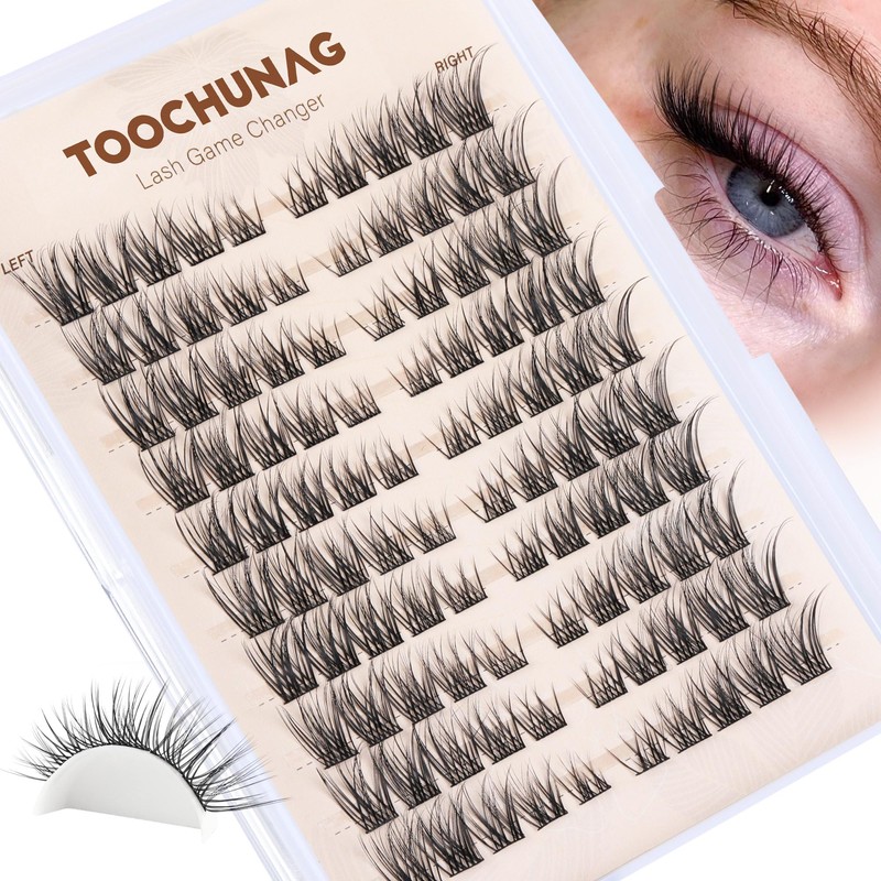 TOOCHUNAG TOOCHUNAG Lash Clusters 8-16MM Eyelash Clusters 100pcs C Curl