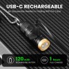 Mini Keychain Flashlight,Rec<wbr/>hargeable EDC Pocket Flashlights with 6 Modes