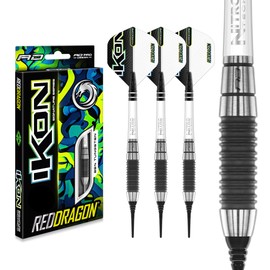 RED DRAGON Ikon 1.2 20 Gram Professional Tungsten Softip Darts Set with Flights and Stems
