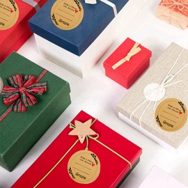 300pcs Thank You Handmade Labels Kraft Labels Stickers