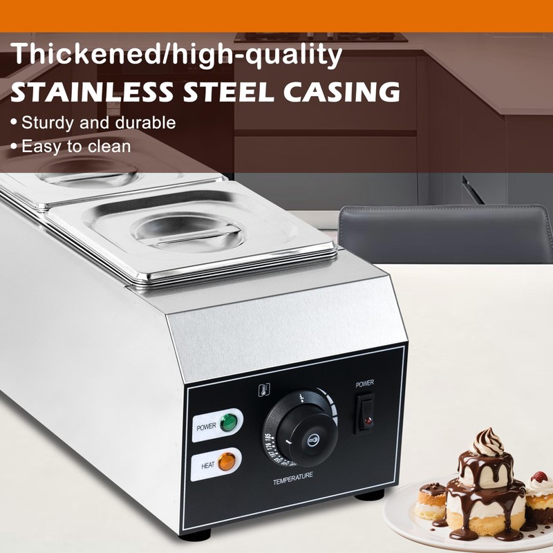 110V chocolate tempering machine,Cheese melting machine,9 Lbs 2 Tanks Chocolate
