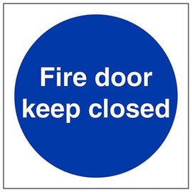 V Safety Fire Door & Mandatory- Fire Door Keep Closed - 100 X 100mm