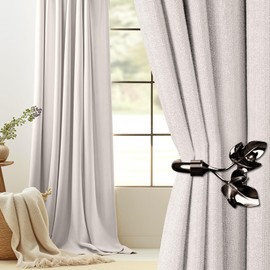 Leaf Shaped Curtain Holdbacks 2pcs, Handmade Metal Curtain Side Holders for Wall, Antique Brass Curtain Tieback Hook Pull Backs for Drapes Window Home Decoration