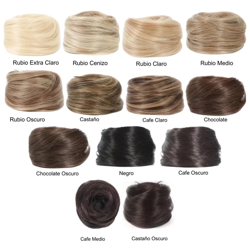 Extensiones Cabello Postizo Moño Cebolla Volumen Peinado Chongo Dona Coleta