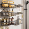 Veken Rustproof & Waterproof Shower Caddy 6-Pack, No Drilling Adhesive