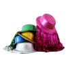 24 Sombrero Bombin Peluca Metalica Batucada Party Glow Boda