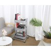 Melody House 3-Tier Metal Mesh Utility Rolling Cart Storage Organization