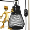 Reptile Anti-Scald Lampshade, Reptile Heat Lamp Mesh Cage Lampshade Cover Pipe with Cable Protection for Reptile Turtles Chicks Lizard Snake