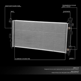 DNA Motoring OEM-RA-2562 Factory Style Aluminum Cooling Radiator Compatible with 02-07 Rendezvous, 05-06 Terraza/Uplander/Relay AT, 30-1/8" W X 14-13/16" H X 5/8" D, 1-3/8" Inlet, 1-3/8" Outlet