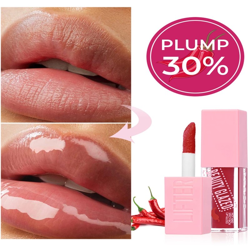 Spicy Rich Lip Gloss, Moisturising & Nourishing Liquid Lipstick (Colour,